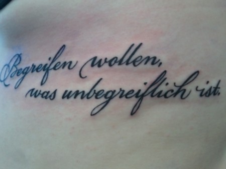 Begreifen wollen, was unbegreiflich ist.