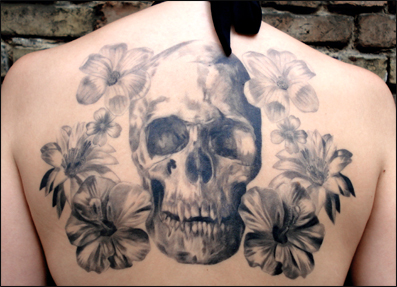 Skull meets flowers