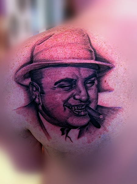 AL CAPONE by michele weiss MW tattoo