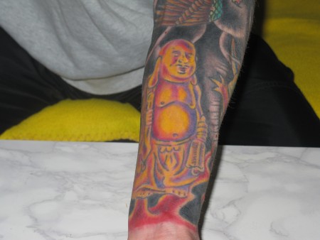 Linker Unterarm/ Buddha