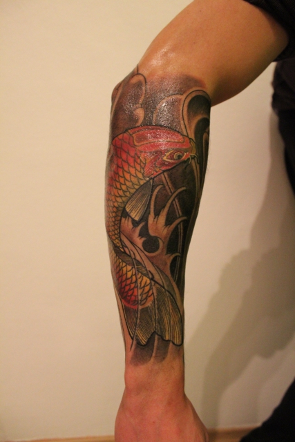 koi tattoo fertig