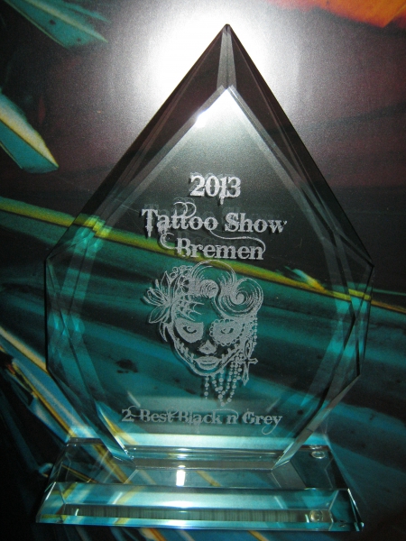 Mitbringsel von der Tattoo Convention Bremen 08.06.2013 - Contest Best Black´n Grey