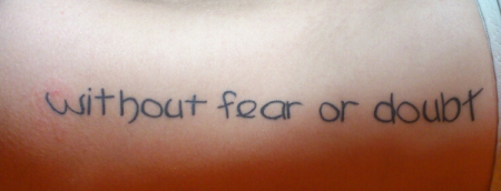 without fear or doubt