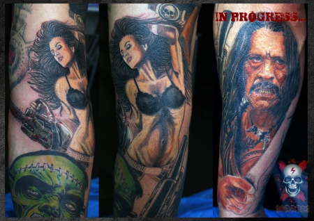 danny trejo & chainsaw beauty