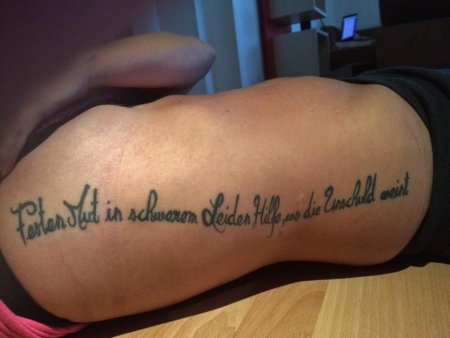 mein 1. Tattoo, drei Tage alt