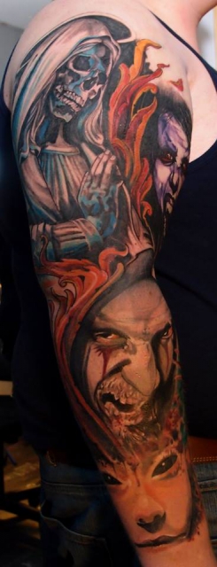 Horror Sleeve rechter Arm