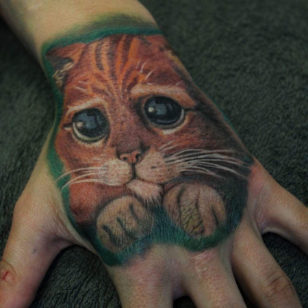 Katzen Hand tattoo