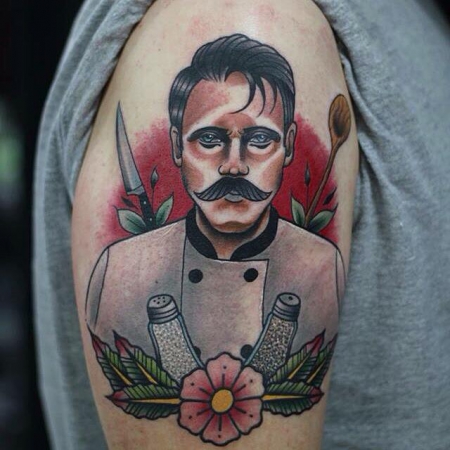 Der Koch - Neo Traditional Godfather's Tattoo Nürnberg - By DOVAS