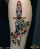 Old school dagger- Godfather's Tattoo Nürnberg - By DOVAS