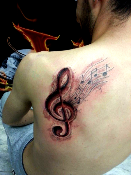 Music tattoo