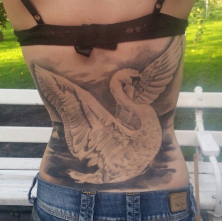 Schwan-Tattoo, Riesen Spass:) #tattoodresden #constantin-ink.com 