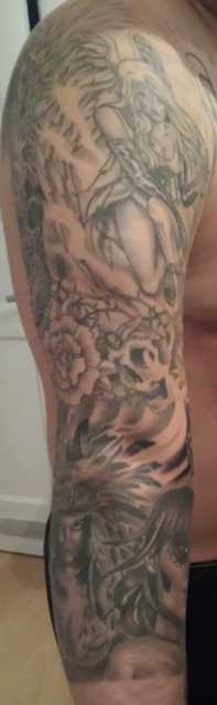 Walkyre, Skulls, Flowers, 3/4 sleeve