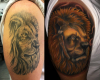 Cover Up Berlin Tattoo Lion Löwe coverup berlin