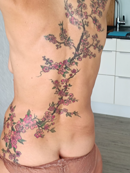 Cherryblossom back piece