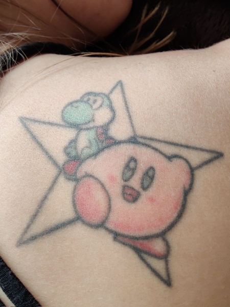 Tattoo uploaded by Erick CottoGarcia  Kirby Mario boo transformation   Tattoodo